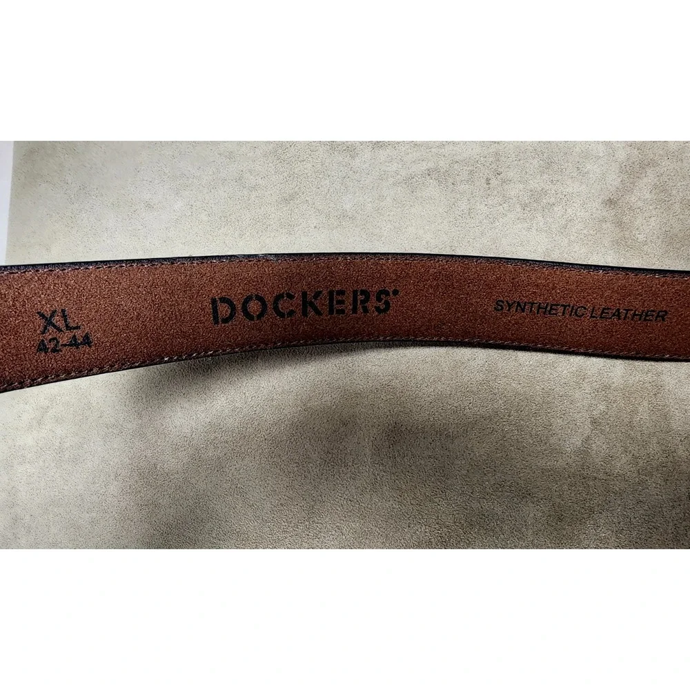 Dockers Men's Synthetic Leather Brown Belt Size XL ‎ 42-44  NWOT